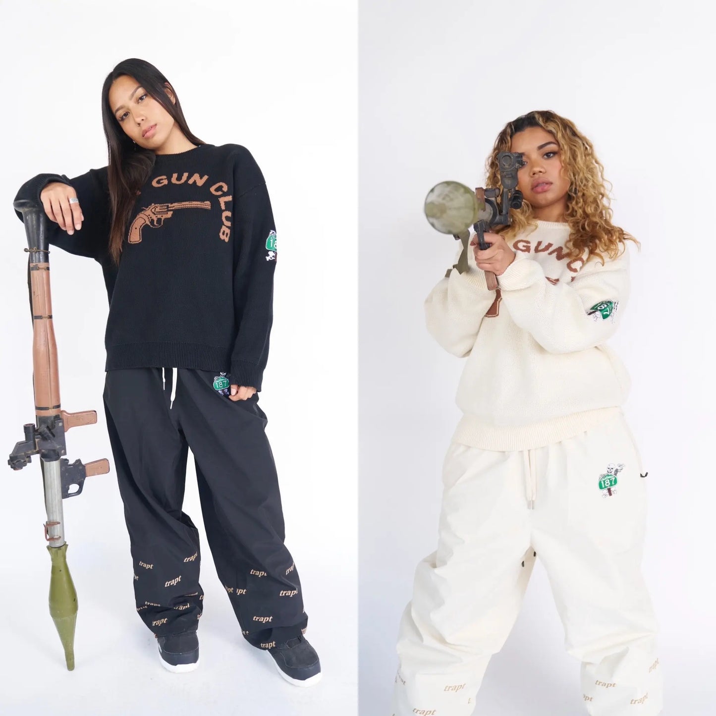 Trapt Gun Club Jacquard Knit Crew Neck TRVPTCLOTHING