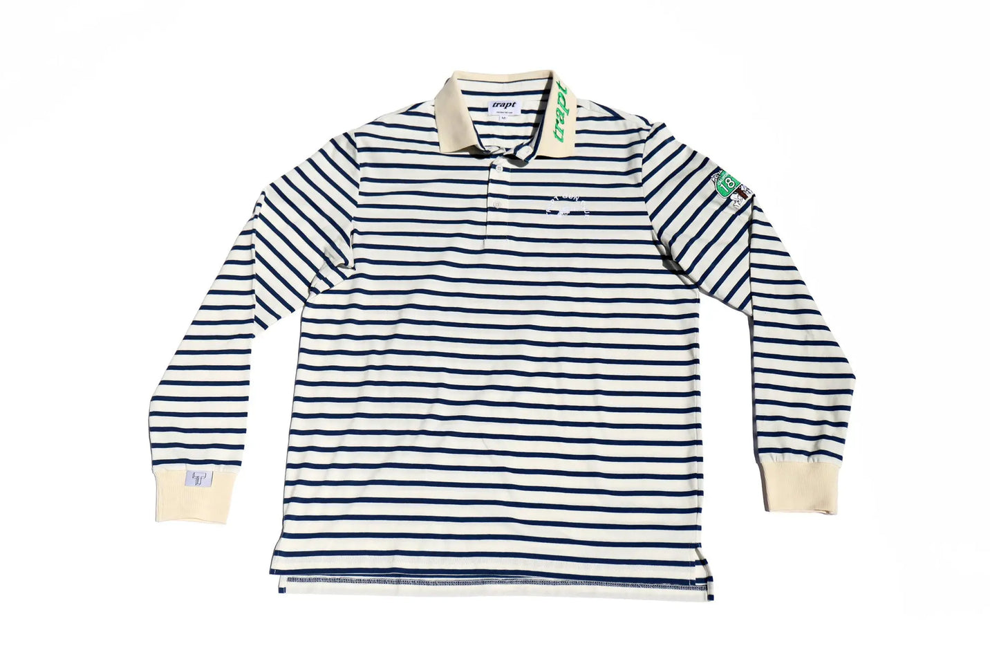 Trapt (Gun Club) Stripped Long Sleeve Polo TRVPTCLOTHING