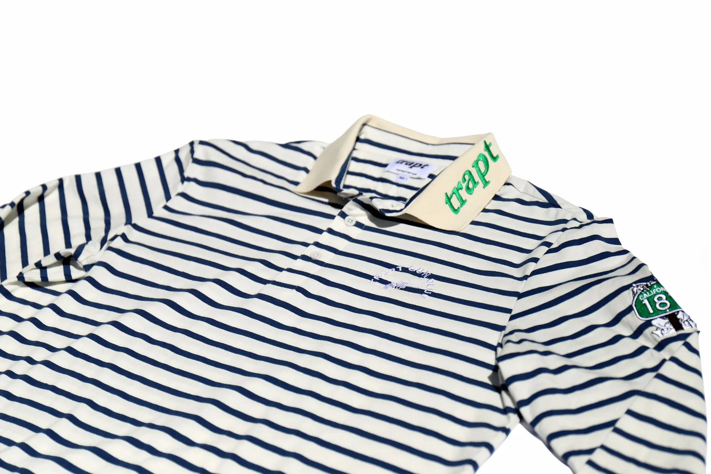 Trapt (Gun Club) Stripped Long Sleeve Polo TRVPTCLOTHING