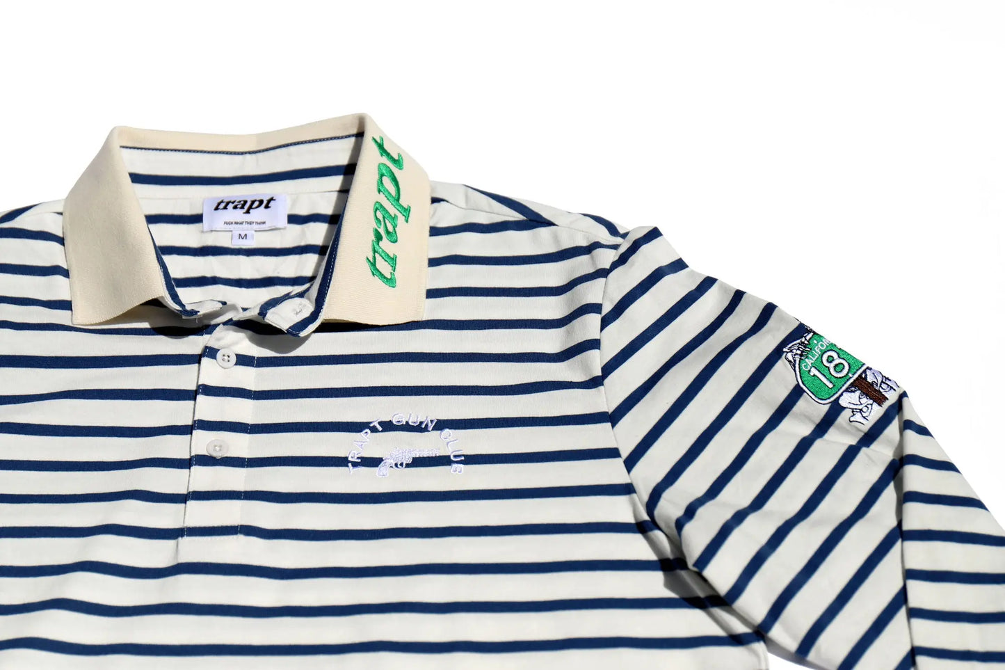 Trapt (Gun Club) Stripped Long Sleeve Polo TRVPTCLOTHING