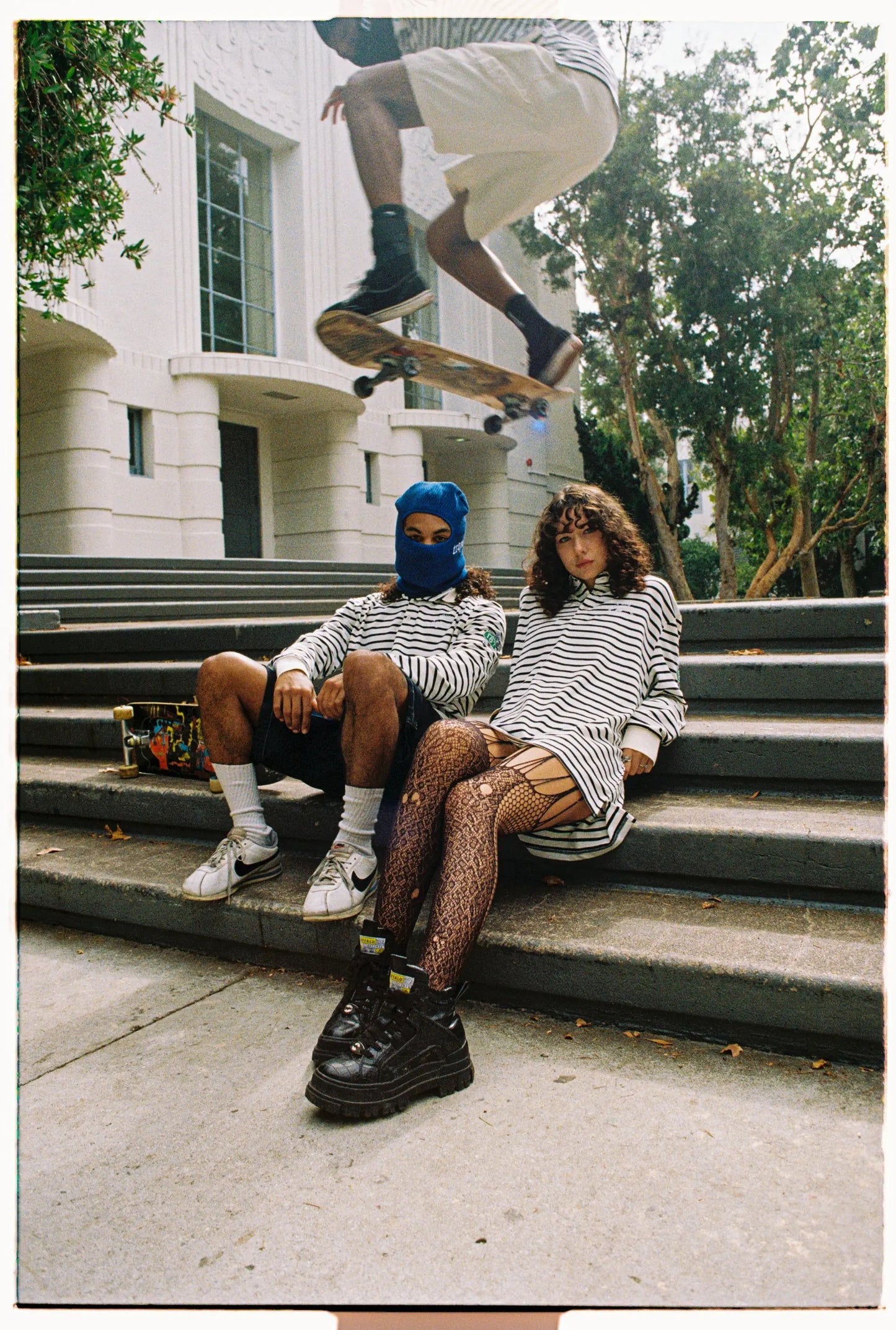 Trapt (Gun Club) Stripped Long Sleeve Polo TRVPTCLOTHING