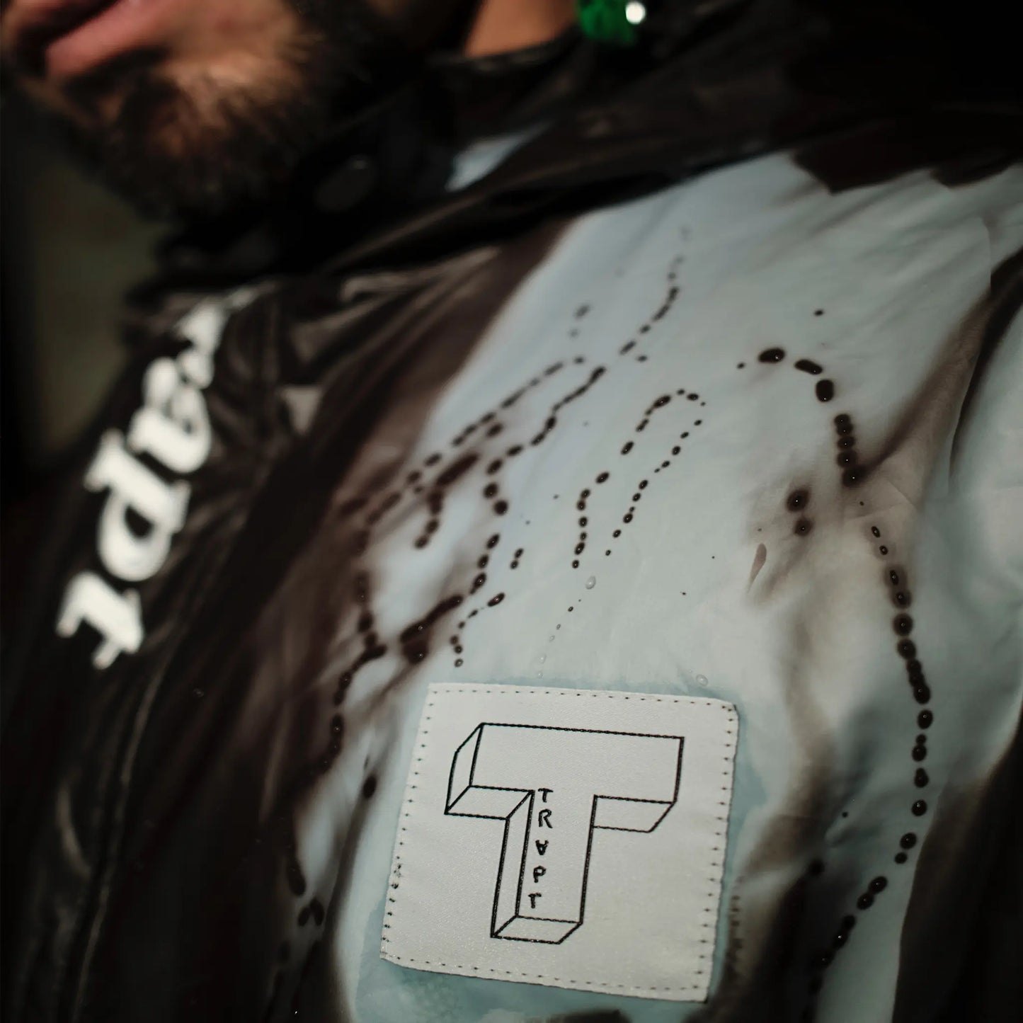 Great grey white windbreaker jacket TRVPTCLOTHING