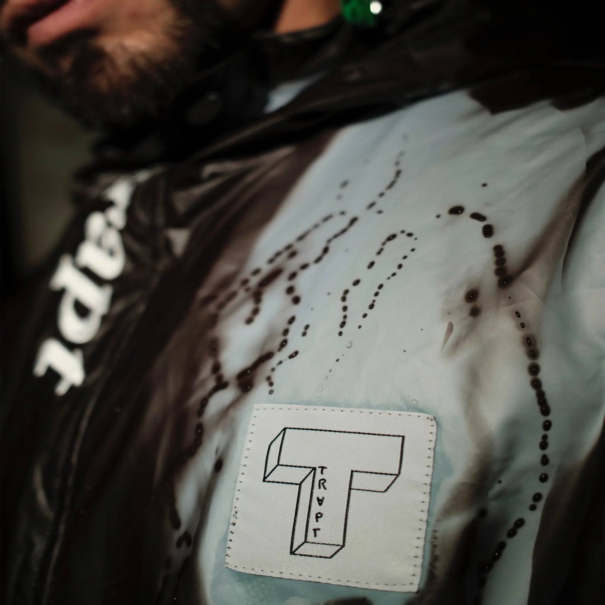 Great grey white windbreaker jacket TRVPTCLOTHING