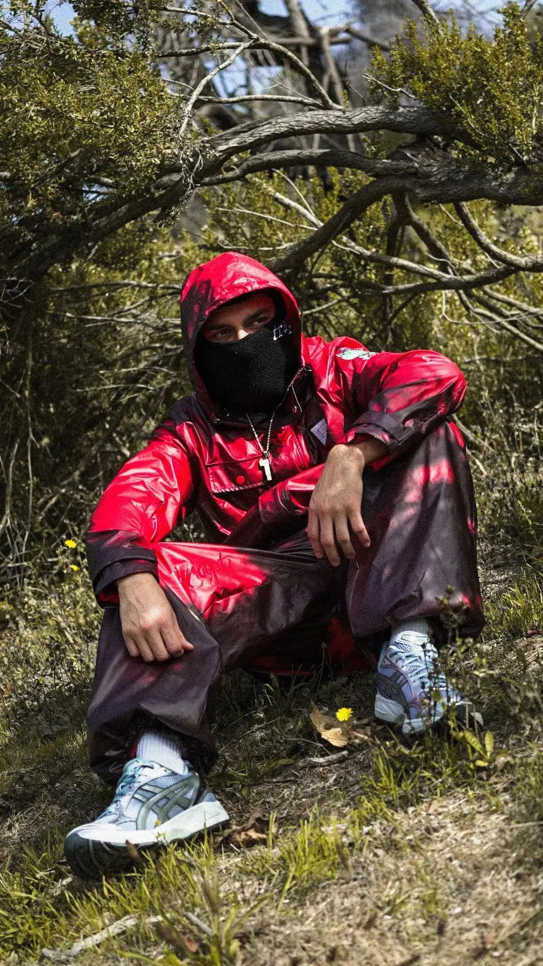 Great grey white windbreaker jacket TRVPTCLOTHING