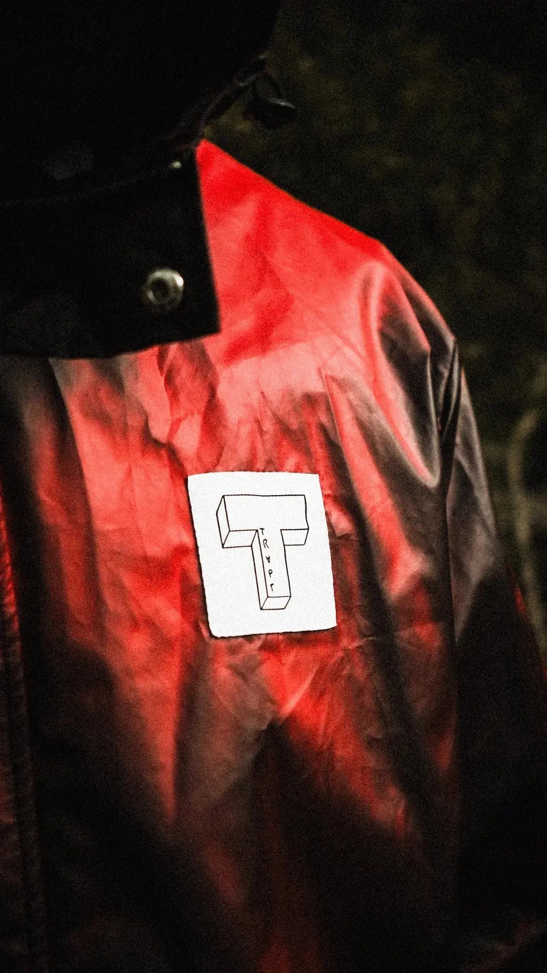 Great grey white windbreaker jacket TRVPTCLOTHING