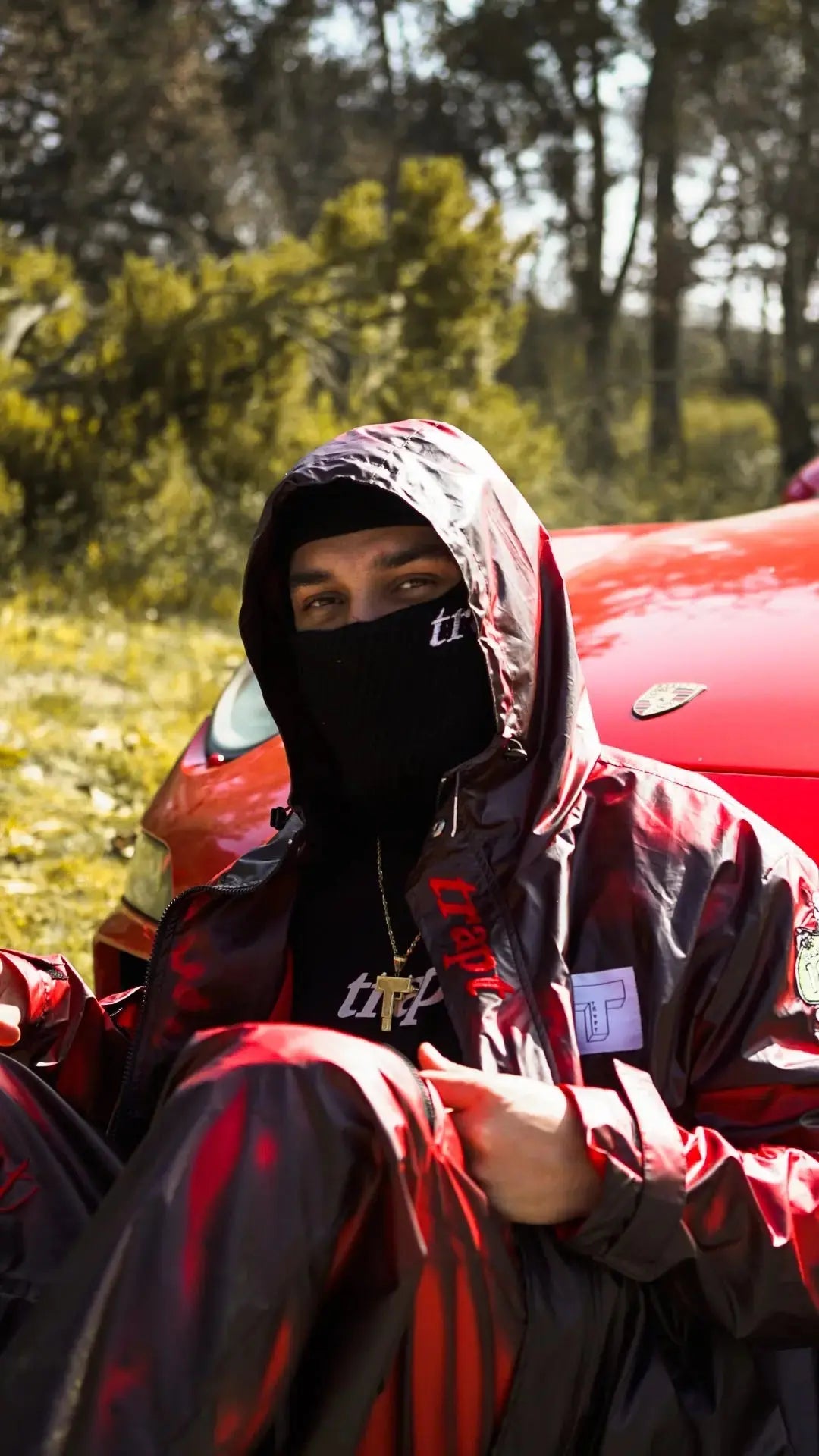 Great grey white windbreaker jacket TRVPTCLOTHING