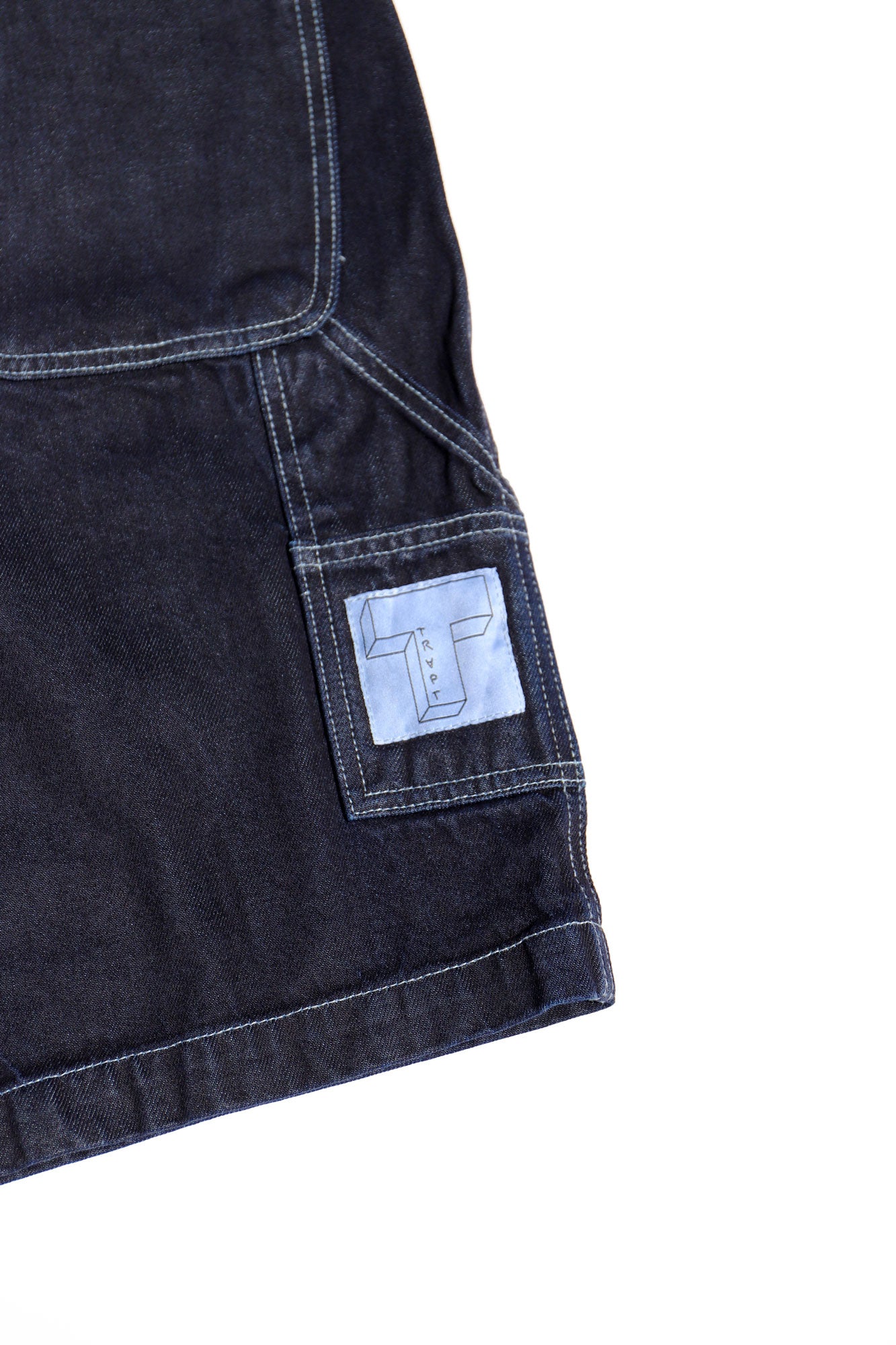 Trapt Denim Stitched Shorts